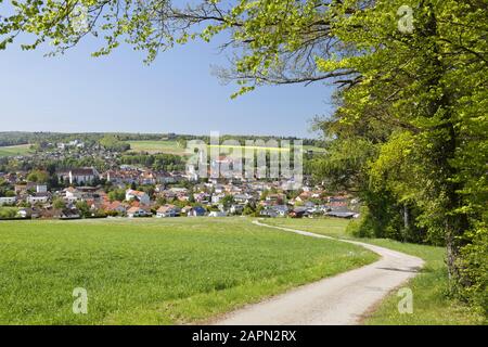 Porrentruy dans les montagnes du Jura de Suisse Banque D'Images