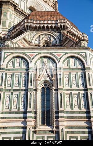 Basilique Santa Maria del Fiore / Basilique de Sainte Marie de la fleur (détail), Florence, Italie. Banque D'Images