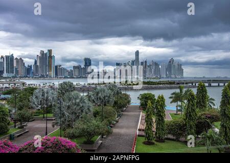 Casco Viejo - Panama City, Panama. Vue depuis le toit Banque D'Images