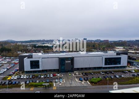 Vues aériennes, images des bureaux DE BET365 au coeur de Hanley à Stoke on Trent, Le jeu, Paris géant entreprise a commencé dans la ville Banque D'Images