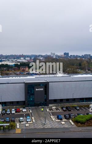 Vues aériennes, images des bureaux DE BET365 au coeur de Hanley à Stoke on Trent, Le jeu, Paris géant entreprise a commencé dans la ville Banque D'Images