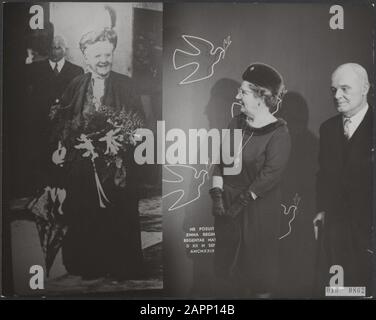 Maison royale, reines, visites, hôpitaux, Bronovo, Emma Koningin, Juliana, Queen, Kock V. Leeuwen W.J.d. Date: 4 février 1965 lieu: La Haye, Zuid-Holland mots clés: Visites, reines, maison royale, hôpitaux Nom personnel: Bronovo, Emma Queen, Juliana, Queen, Kock V. Lions W.J.d. Banque D'Images