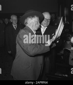 Réception G. Th. Bombe et fils (200 ans). Porte de Cleeve Date: 6 octobre 1956 mots clés: Réceptions Nom personnel: G. Th. BOM en Sons Banque D'Images