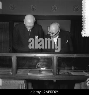 Réception G. Th. Bombe et fils (200 ans). Porte de Cleeve Date: 6 octobre 1956 mots clés: Réceptions Nom personnel: G. Th. BOM en Sons Banque D'Images