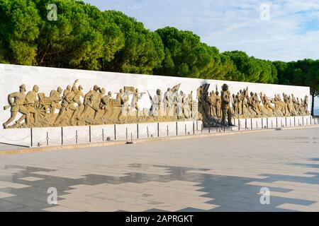 La statue d'Ataturk dans le Canakkale (Dardanelles) Mémorial des martyrs à Gallipoli, Canakkale, Turquie Banque D'Images