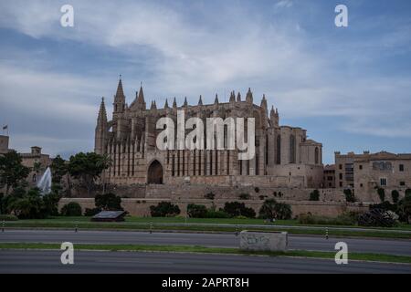 Kahedralen-la Seu, Palais Royal, la Almudaina à Palma de Majorque, lieux connus à Palma de Majorque, Banque D'Images