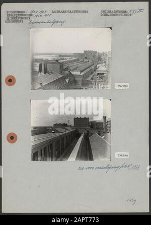 Diamantslijperij photo 1: Découpe au diamant en schedbouw avec ventilation mécanique dans la Karel du Jardinstraat à Amsterdam (8,5x11 cm; J.D. Filarski) photo 2: Découpe au diamant en schedbouw avec dispositif de ventilation mécanique dans la Karel du Jardinstraat à Amsterdam (8,5x11 cm; J.D. Filarski) Date: 1919 lieu: Noord-Holland mots clés: Diamond Industry, buildings, ventilation Nom de l'institution: Dutch Clothing Industry Banque D'Images