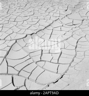 Israël 1964-1965: Zones de la mer morte Fissures de la terre près de la mer Morte. Date: 1964 Lieu: Dead Sea, Israel Mots Clés: Burst Banque D'Images