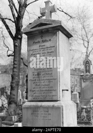 Carl Spitzweg Tombstone sur la tombe de la famille Spitzweg à Munich Annotation: Carl Spitzweg (1808-1885) était un peintre et poète romantique Date: Mars 1935 lieu: Allemagne, Munich mots clés: Cimetières, tombes Banque D'Images