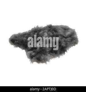 Peaux molletonnées tapis d'animaux sauvages sur fond blanc rendu tridimensionnel Banque D'Images