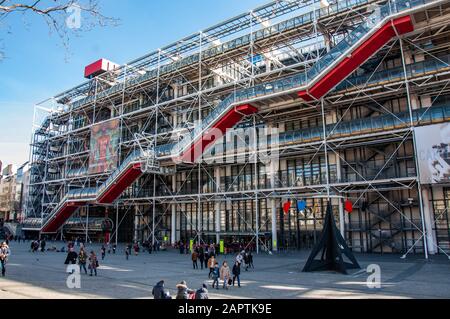 Le musée d'art contemporain, le Centre Pompidou, à Paris, France Banque D'Images