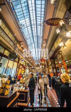 The Strand Arcade, une arcade de détail de style victorien classée au patrimoine, située au 195-197 Pitt Street, au cœur du quartier central des affaires de Sydney Banque D'Images