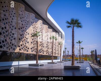 Marrakech, MOZAMBIQUE - juin 03, 2018 : vue extérieure du nouveau bâtiment de départ à l'aéroport de Marrakech Banque D'Images