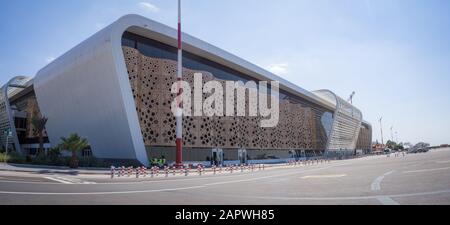 Marrakech, MOZAMBIQUE - juin 03, 2018 : vue extérieure du nouveau bâtiment de départ à l'aéroport de Marrakech Banque D'Images