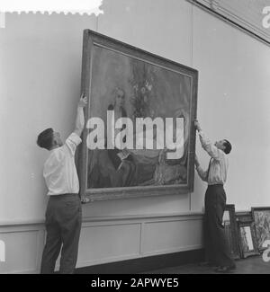 Remise de la rue de la collection de vente aux enchères à Paul Brandt peinture par Jan Sluyters Date: 16 mai 1960 mots clés: Collections, INSECTIONS, peintures, ventes aux enchères Nom personnel: Brandt PAUL, Jan Sluyters Banque D'Images