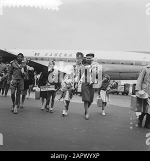 Évacuation Du Congo Belge À L'Aéroport De Bruxelles Zavente Date : 20 Juin 1960 Lieu : Bruxelles, Congo, Zaventem Mots Clés : Évacuations, Aéroports Banque D'Images