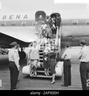 Évacuation Du Congo Belge À L'Aéroport De Bruxelles Zavente Date : 20 Juin 1960 Lieu : Bruxelles, Congo, Zaventem Mots Clés : Évacuations, Aéroports Banque D'Images