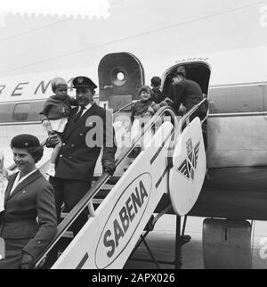 Évacuation Du Congo Belge À L'Aéroport De Bruxelles Zavente Date : 20 Juin 1960 Lieu : Bruxelles, Congo, Zaventem Mots Clés : Évacuations, Aéroports Banque D'Images