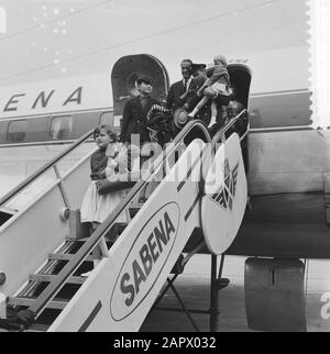 Évacuation Du Congo Belge À L'Aéroport De Bruxelles Zavente Date : 20 Juin 1960 Lieu : Bruxelles, Congo, Zaventem Mots Clés : Évacuations, Aéroports Banque D'Images