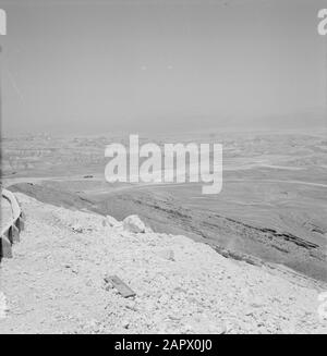 Israël 1964-1965: Mer Morte, Panorama Sodome Date: 1964 Lieu: Mer Morte, Israël, Sodome Mots Clés: Panoramas, Sel Banque D'Images