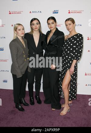 Los Angeles, États-Unis. 24 janvier 2020. Les Aces - Katie Henderson, McKenna Petty, Alisa Ramirez, et Cristal Ramirez assistent à MusiCares Person de l'année honorant Aerosmith à West Hall au Los Angeles Convention Center le 24 janvier 2020 à Los Angeles, Californie. Crédit: Mediapunch Inc/Alay Live News Banque D'Images