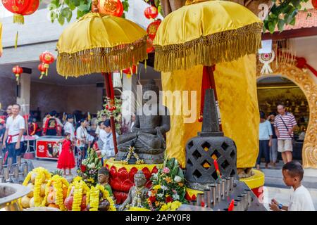 Vihara Dharmayana, Temple Bouddhiste Chinois À Kuta, Bali, Indonésie. 24 Janvier 2020. Communauté sino-indonésienne célébrant le nouvel an lunaire Banque D'Images