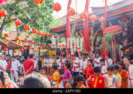 Vihara Dharmayana, Temple Bouddhiste Chinois À Kuta, Bali, Indonésie. 24 Janvier 2020. Communauté sino-indonésienne célébrant le nouvel an lunaire Banque D'Images