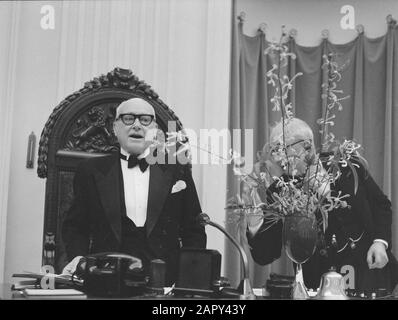 M. Kortenhorst, 75 ans. Hommage à la maison Date : le 14 novembre 1961 mots clés : les triations Banque D'Images