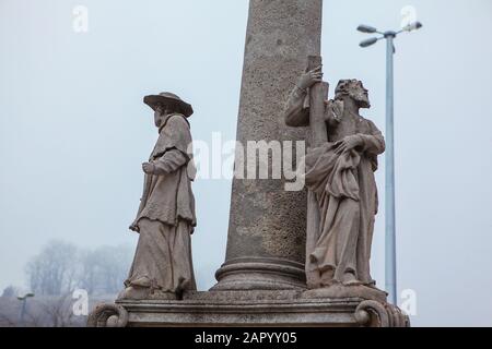 Colonne De La Sainte Trinité À Bratislava Banque D'Images