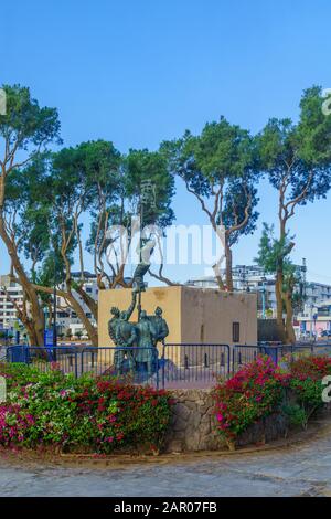 Eilat, Israël - 19 janvier 2020: Vue sur Le monument Um Rush, à Eilat, ville la plus au sud d'Israël Banque D'Images