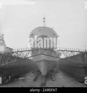 Phare HAL de s/s Rotterdam pour la première fois au quai Date : 5 novembre 1963 lieu : Rotterdam, Zuid-Holland Banque D'Images