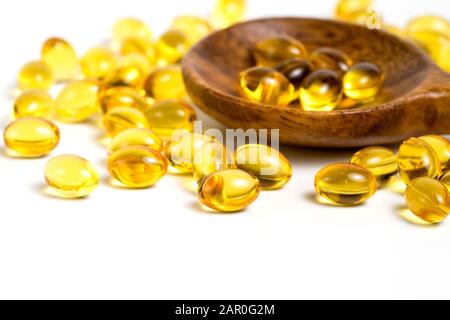 Capsules de supplément de vitamine D 3 - nutrition basée sur la science Banque D'Images