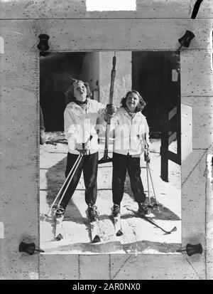Princesses In Tirol (Sankt Anton) Date : 12 Février 1949 Lieu : Autriche, Sankt Anton Am Arlberg, Tirol Banque D'Images