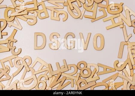 GRMR, salade de lettres, lettres en bois Banque D'Images