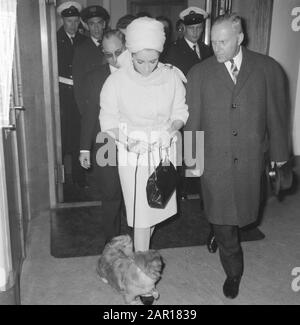 Liz Taylor à l'aéroport de Schiphol (elle est venue regarder des films de son mari Richard Burton) Date: 26 avril 1965 lieu: Noord-Holland, Schiphol mots clés: Acteurs, actrices, films, stars du cinéma, aéroports Nom personnel: Taylor, Elizabeth Banque D'Images