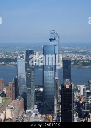 New York, États-Unis - 31 mai 2019 : vue du projet de réaménagement des 30 Yards d'Hudson. Banque D'Images