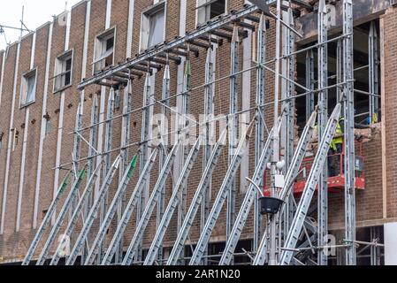 Développement en cours de l'ancien BHS, British Homes Store, British Home Stores Building à High Street, Southend on Sea, Essex. Être Primark Banque D'Images