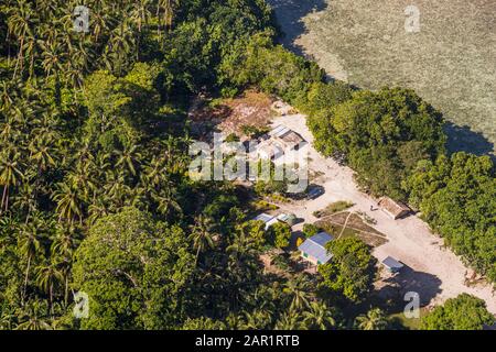 Vue aérienne de Bougainville, Papouasie-Nouvelle-Guinée Banque D'Images