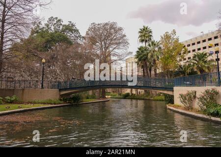 San Antonio, Texas, Etats-Unis - Riverwalk paysages et architecture Banque D'Images