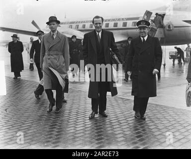 Prince George du Danemark à Schiphol Date : 23 mars 1950 Nom personnel : George Banque D'Images