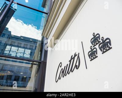 Coutts Private Bank, The Strand, Londres, Angleterre, Royaume-Uni, Gb. Banque D'Images