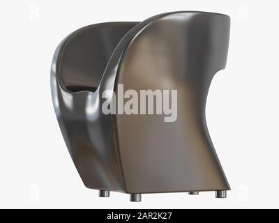 Rendu tridimensionnel de chaise grise Banque D'Images