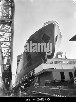 Lancement du navire de Russie OGB Date : 10 octobre 1953 mots clés : lancement, navires Banque D'Images