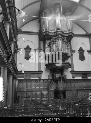 Assignations bâtiments et églises M. L. Alatrino orgue de l'église à Remonsontse kerk à Amsterdam Date: 12 avril 1955 mots clés: Intérieur, églises Nom personnel: Alterino, L. Banque D'Images