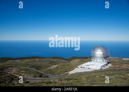 Roque de los Muchachos. Observatoire sur la Palma, île des Canaries, Espagne Banque D'Images