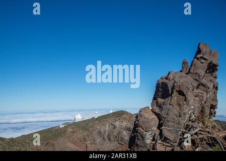 Roque de los Muchachos. Observatoire sur la Palma, île des Canaries, Espagne Banque D'Images