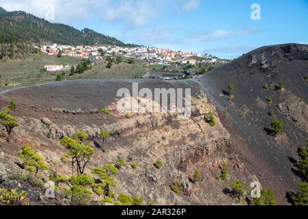 Paysage près de Fuencaliente dans la pointe sud de la Palma, île des Canaries, Espagne Banque D'Images