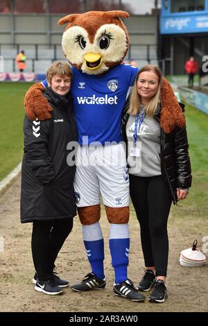 Salford, Royaume-Uni. 25 janvier 2020. Salford, ANGLETERRE - 25 JANVIER Caddy Le hibou avant le match de la Sky Bet League 2 entre Salford City et Oldham Athletic à Moor Lane, Salford le samedi 25 janvier 2020. (Crédit: Eddie Garvey | MI News ) la photographie ne peut être utilisée qu'à des fins de rédaction de journaux et/ou de magazines, licence requise à des fins commerciales crédit: Mi News & Sport /Alay Live News Banque D'Images