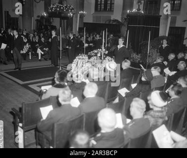 Victimes de guerre 1940-1945 commémorées dans le Westerkerk à Amsterdam Date: 5 novembre 1966 lieu: Amsterdam, Noord-Holland mots clés: Commémorations, églises Nom de l'institution: Westerkerk Banque D'Images