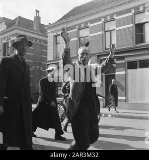 Front North-East Pays-Bas: Enschede - Hengelo [bataille et libération Achterhoek (1 avril 1945), Enschede (1 avril 1945), Hengelo (3 avril 1945)] Après la libération, NSB-ers sera élevé Date: 1 avril 1945 lieu: Overijssel, Twente mots clés: NSB, fronten, seconde Guerre mondiale Banque D'Images